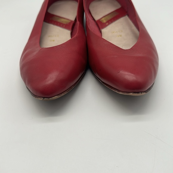 Vintage 90s Partners Mervyns Fuisha Pink Leather Pointed Toe Shoe Slip On Flats - Picture 3 of 16